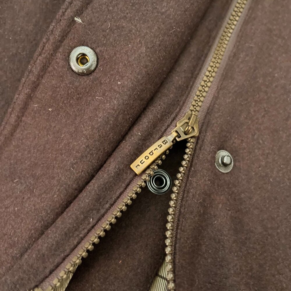Barbour Newmarket Coat Women's Wool Brown Waterproof Breathable US 12 NWT $500 - Picture 7 of 16